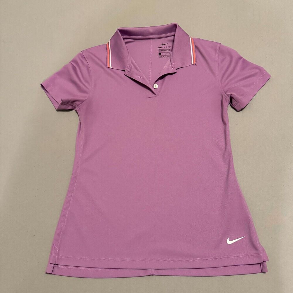 Nike Dri-FIT Victory Polo Golf Shirt Womens XS Purple Spread Collar Short Sleeve